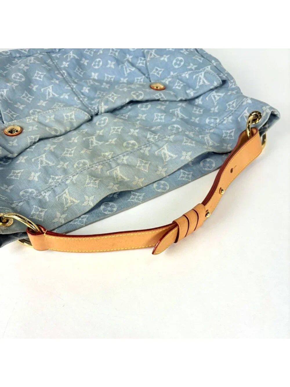 Louis Vuitton Daily GM Shoulder Bag 2-Way Monogram Denim Blue Clair